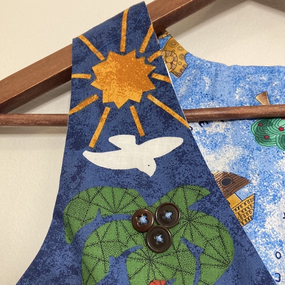 Handmade Vest Womens Small Petite Youth Noahs Ark Sunday School Bible Cute - Picture 5 of 12